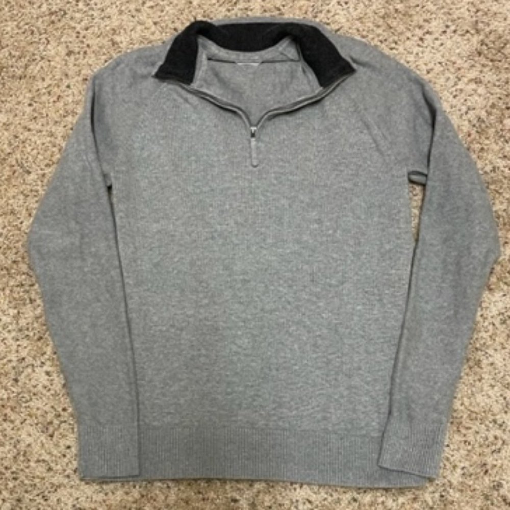 Old Navy Gray Quarter Zip Long Sleeve Pullover - S